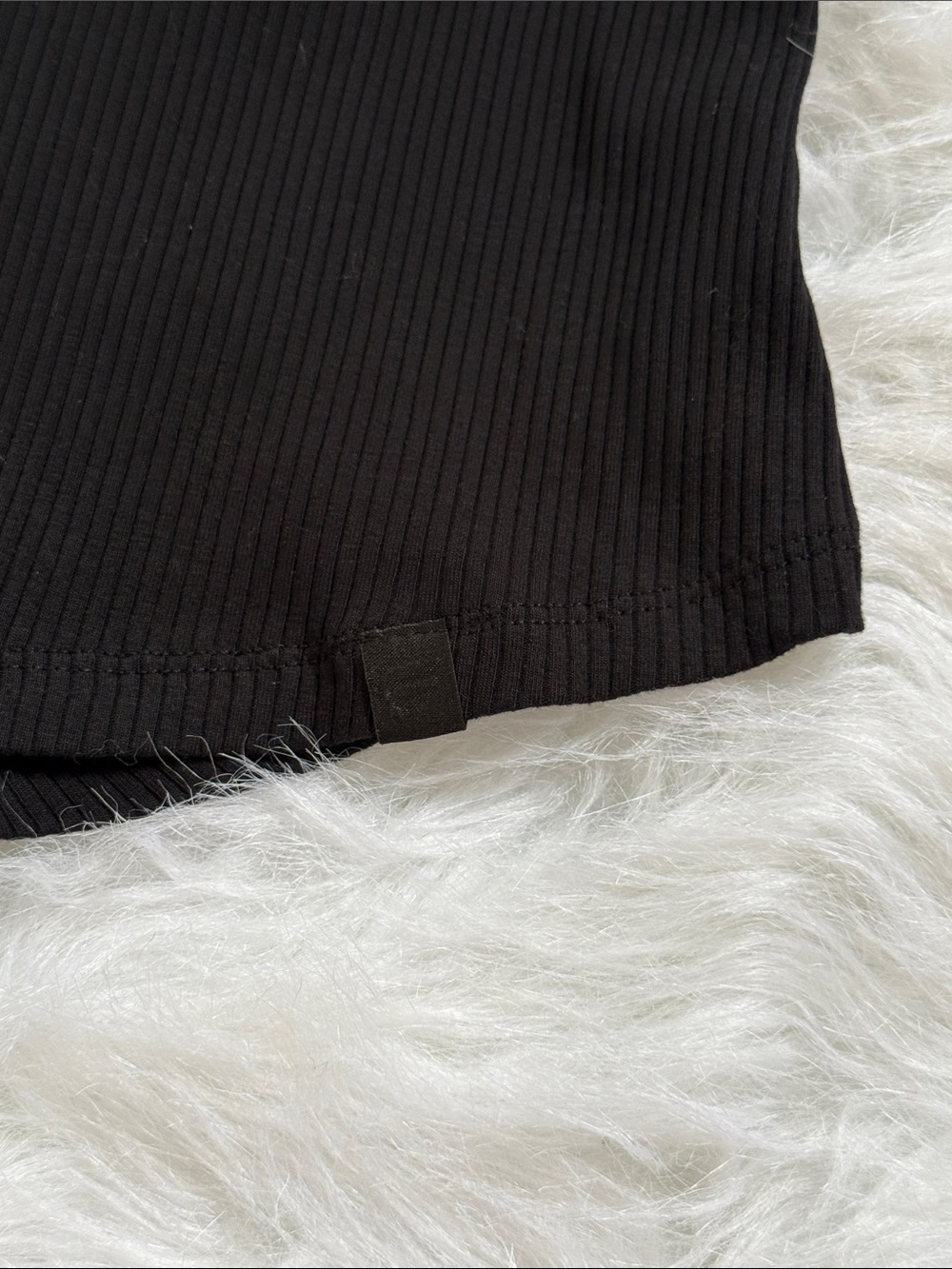 Fabletics Black Ribbed High-Neck Tank - Picture 3 of 6